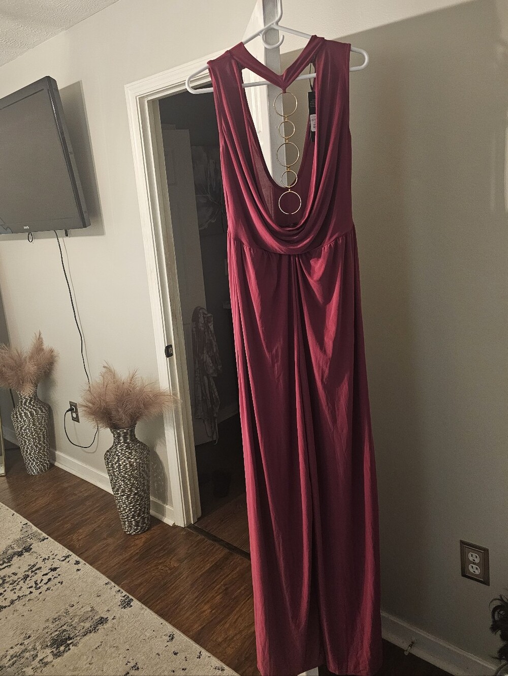 Marissa Cowl Neck Jumpsuit - Magenta